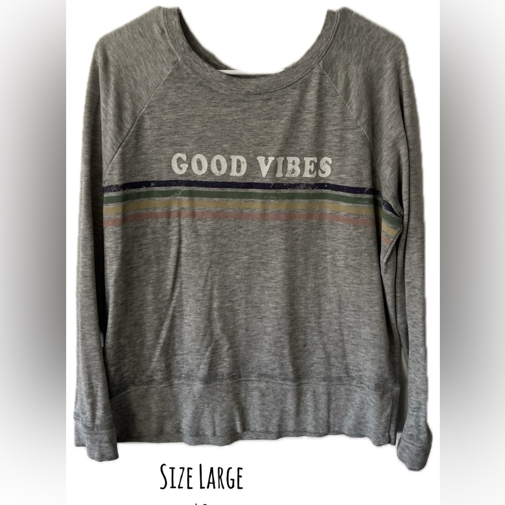 Gray 'Good Vibes' Men's Sweater